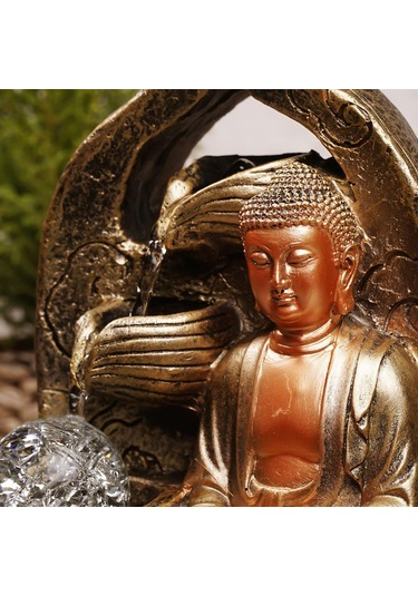 Zen Lord Buddha Temalı Bakır Şu Şelalesi