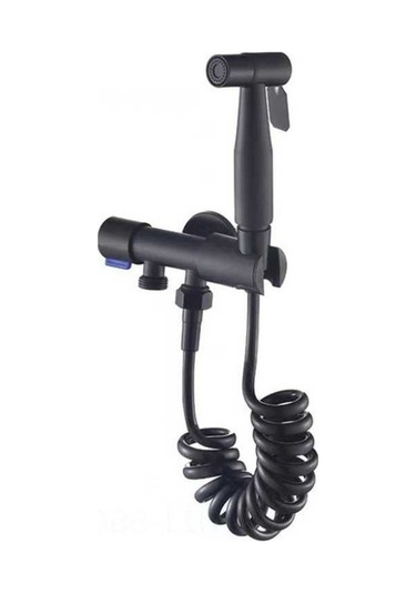 Ulzyvf Taşınabilir Bide Duşu - Paslanmaz Çelik, Basınç Ayarlı, Çok Amaçlı Siyah Siyah