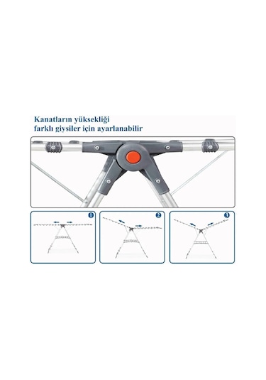 Devecioğlu Gold Çamaşır Kurutmalık Gri