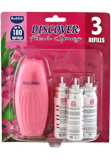 Discover Fresh Koku Makinesi + Yedek Sprey Bubble 3 x 15 ML