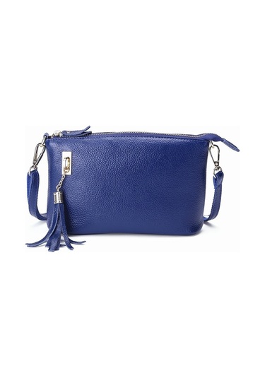 Bayan Püsküllü Tek Omuz Çapraz Çanta Büyük Kapasiteli Günlük Çanta Mavi