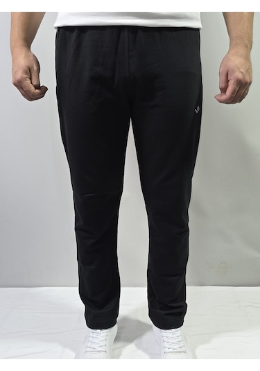 Jump Erkek Pamuklu Slim Fit Düz Paça Eşofman Altı Siyah Jump Erkek Pamuklu Slim Fit Düz Paça Eşofman Altı Siyah