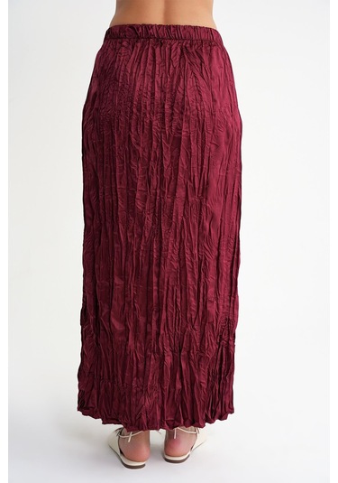 4623 Kadın Kraşlı Düz Saten Etek Bordo Bordo 4623 Kadın Kraşlı Düz Saten Etek Bordo Bordo