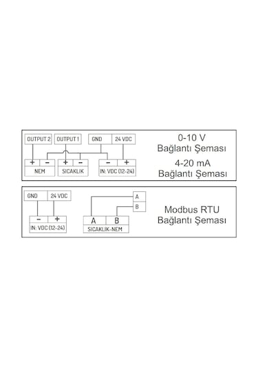 Ems St-401 ,24vdc 0..10v Ekranlı Isı-nem Sensör