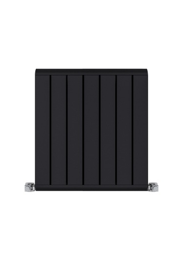 500x552mm Armoni Yatay Alüminyum Radyatör Silk Patern Black Pütürlü Siyah