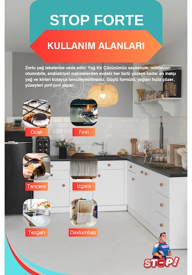 Stop Forte 3'lü Yağ Kir Çözücü