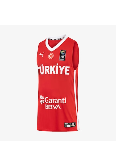 Puma Türkiye Erkek Kırmızı Basketbol Milli Takım Forma - 606606 Kırmızı
