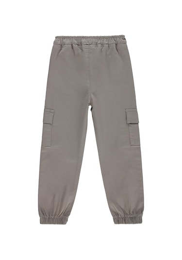 Civil Boys Bel Paça Lastikli Kargo Cepli 6-9 Yaş Pantolon - Gri Açık Gri