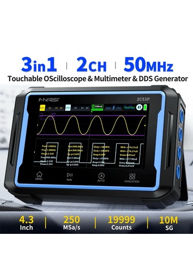 Fnirsi 2c53p 3in1 50mhz 2 Kanal 250msa/s El Tipi Dijital Tablet O