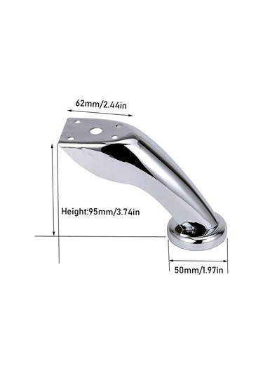 Kalın Paslanmaz Çelik Kanepe Ayakları, 4 Parça Mobilya Ayakları, Krom Ayaklar, Mobilya Gardırop Yatak Kanepe Ayakları Diğer