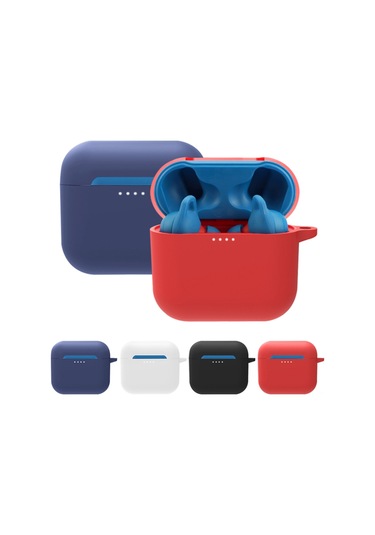 Dofolink Skullcandy Indy Evo İçin Silikon Koruyucu Kılıf, Şarj İçin Kapağı Kaldırmaya Gerek Yok, Yüksek Dayanıklı, 1:1 Hassas Delik Tasarımı, Siyah