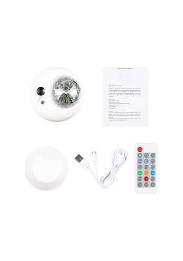 Sones 5w Mikro Usb Güç Kaynağı Uzaktan Kumanda Yıldızlı Gökyüzü Lazer Projeksiyon Lambası Manyetik Tabanlı Led Atmosfer Gece Lambası Çok Renkli