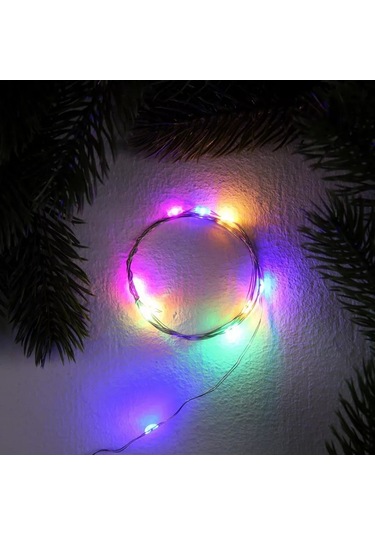 Luazon Lighting Pil İle Çalışan Çiy Işığı Zincir, 1 M 175967371 Çok Renkli