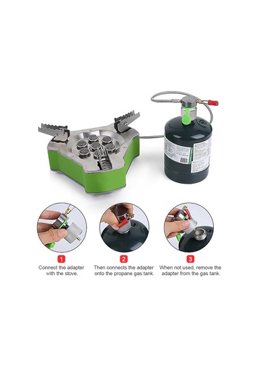 Youmex Kamp Ocağı Bağlantı Adaptörü: Propan Tankı İçin Dayanıklı Alüminyum Ve Bakır Yapı, 30x31mm, 22g Gri