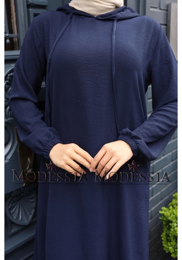 Kadın Lacivert Aerobin Uzun Kapşonlu İkili Takım T0219 Lacivert