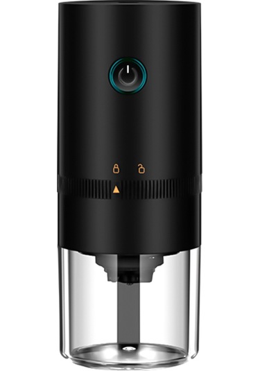 Geeksen Küçük Ev Tipi Kahve Değirmeni - 6 Kademeli Usb Şarjlı Taşınabilir Öğütücü Siyah