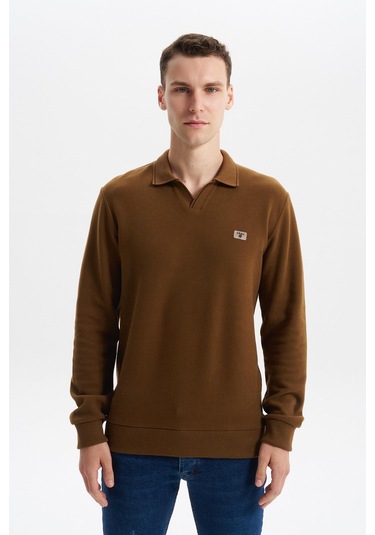 Arma Erkek Regular Fit Polo Yaka Sweatshirt Karbon Fırçalı Selanik, %65 Pamuk %35 Polyester, Düğmesiz Basic K30554698602 Kahverengi-k7 Arma Erkek Regular Fit Polo Yaka Sweatshirt Karbon Fırçalı Selanik, %65 Pamuk %35 Polyester, Düğmesiz Basic K30554698602 Kahverengi-k7
