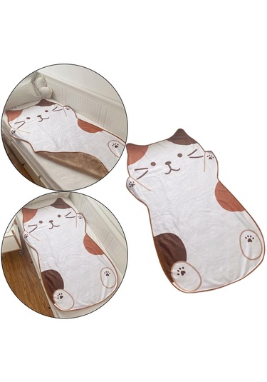 Suntek Yaz Kompakt Yumuşak Için Sevimli 1.5m Kedi Desenli Beyaz Beyaz