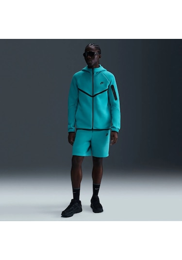 Nike Fleece Windrunner Tam Boy Fermuarlı Erkek Ceketi-sportxoutlet Mavi