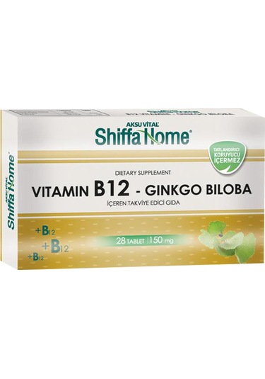 Aksu Vital Home Vitamin B12 Ginkgo Biloba 150 MG 28 Tablet