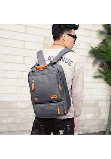 Taoleqi T608 Laptop Notebook Sırt Çantası Koyu Gri