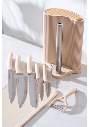 Cooper 8 Parça Standlı Kesme Tahtası Ve Bıçak Seti Diğer