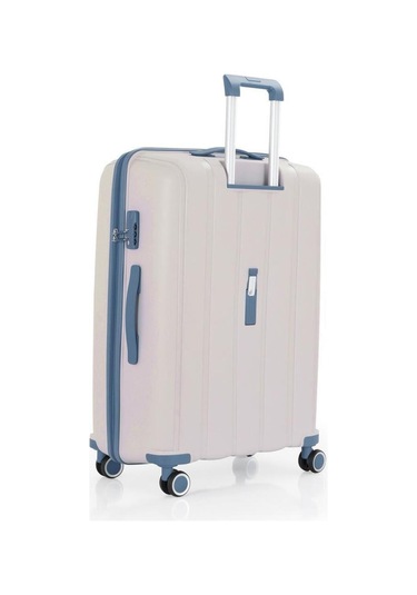 Mçs Üçlü Polipropilen Valiz Seti V305 - Mçs Kırılmaz Silikon Valiz Set Kemik Sky Blue Çok Renkli