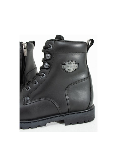 Harley Davidson Hakiki Deri Jimmy Siyah Deri Çocuk Bot 025F100494 Siyah
