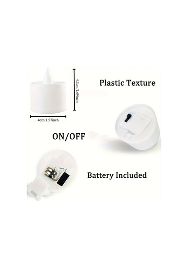 Willowhaven 12'li Sıcak Beyaz Led Mum, Pilsiz Dekoratif Aydınlatma, Parti Düğün Ev Dekoru Diğer