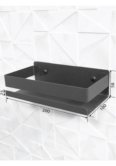 Format Banyo Rafı 148302762 Siyah