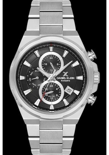 Daniel Klein Exclusive Multifunction Erkek Kol Saati Gümüş-Siyah