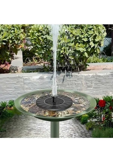 Besthome1 16cm Güneş Enerjili Yüzen Çeşme Pompası Kuş Banyoları Göller Akvaryumları Oksijenlendirici Bahçe Dekoru