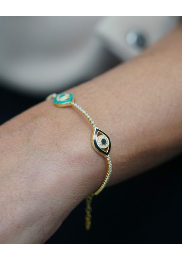 Birtekbana Renkli Mineli Göz Bileklik