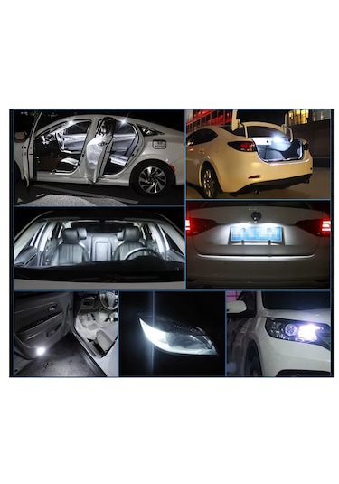 10 Adet T10 LED Park Plaka Tavan Ampulü 24 Ledli Beyaz Sadece 24 Volt Araçlar