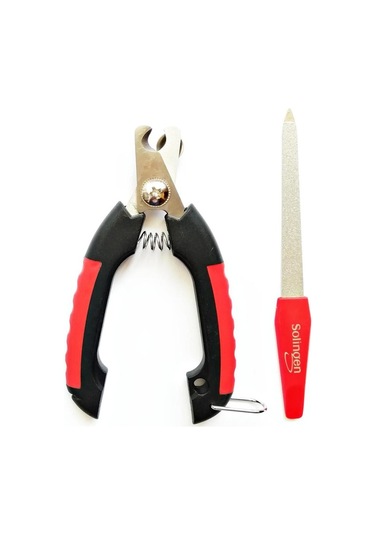 Doglife Küçük Irk Köpek Tırnak Makası Törpülü Kırmızı - Siyah 12 CM