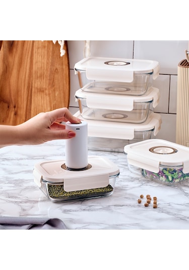 Aryıldız Vacuum & Fresh 25 Parça Saklama Kabı Seti Şeffaf