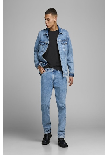 Jack & Jones Jack Jones Erkek Bisiklet Yaka Tişört 12156101 Siyah