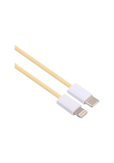 12w Pd Usb-c / Type-c - 8 Pin Veri Kablosu, Kablo Uzunluğu: 1m Sarı