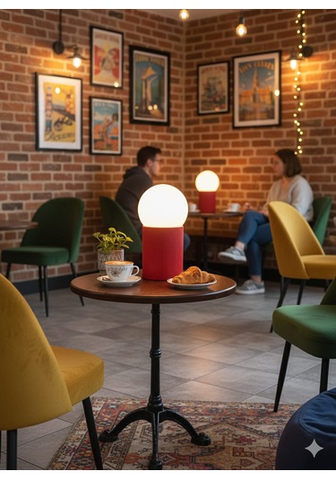 Modern Tasarım Makrome İp Abajur Dekoratif Lamba Abajur Masa Lambası Glop Cam Abajur Kırmızı Kırmızı