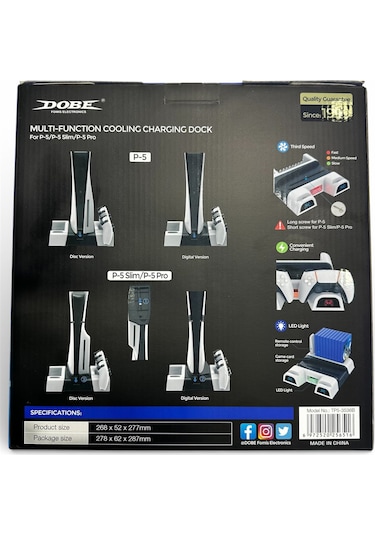 Ps5 Fat/slim/pro Uyumlu Soğutucu Şarj Standı Dobe Tp5-3536b