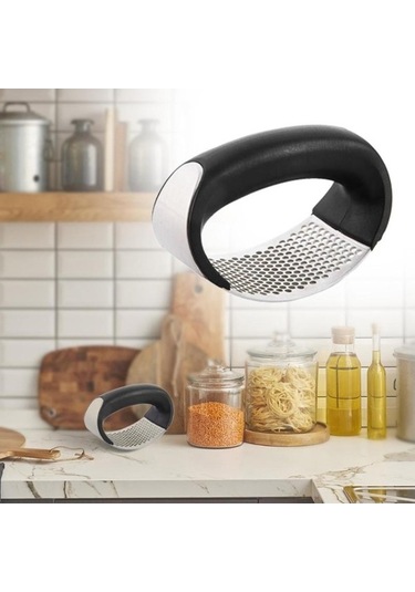 Dancemonkey Paslanmaz Çelik Sarımsak Baskı Ayağı Manuel Sarımsak Aletleri Gümüş