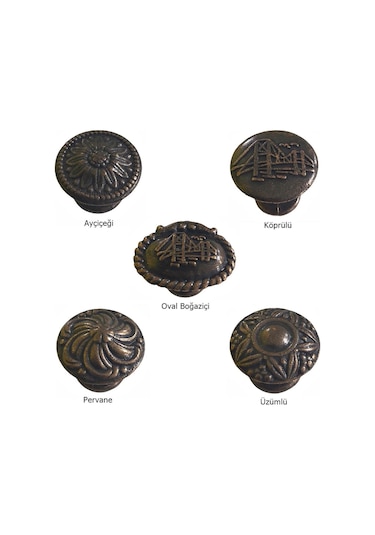 Eymenyapimarket Mobilya Dolap Kulp Düğme Eskitme Tek Vidalı Bakır