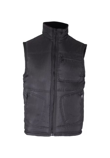 Kışlık Polar Astarlı Yelek İş Güvenliği Ve Outdoor İçi Micro Konforlu Fonksiyonel Tasarım Siyah