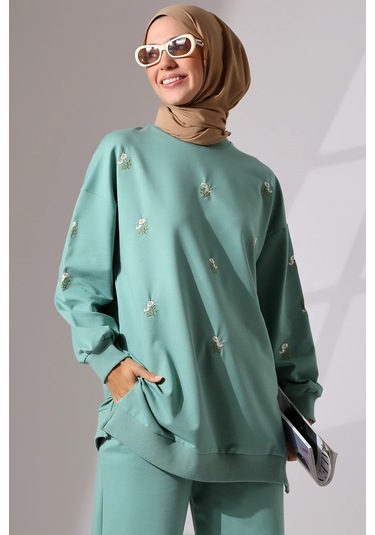 Kadın Mint Yeşili Mevsimlik Penye Alt Üst Spor Ve Rahat Ikili Tunik Pantolon Şık Tesettür Takım Mint Yeşili Kadın Mint Yeşili Mevsimlik Penye Alt Üst Spor Ve Rahat Ikili Tunik Pantolon Şık Tesettür Takım Mint Yeşili