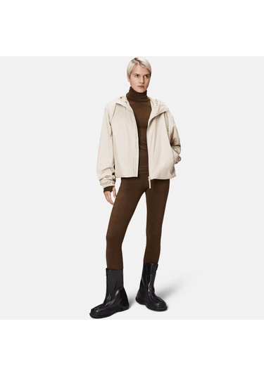 Rains Lohja Short Insulated W3t1 Kadın Krem Yağmurluk Düz 15780 Krem