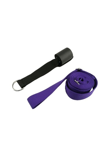 Maoyaya Dolıty Bale Kapı Streç Bandı Bacak Ayak Esneme Kayışı Mor, Mor Mor Desenli Mor