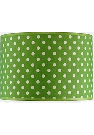 Şenay Aydınlatma Silindir Kumaş Sarkıt Avize-Yeşil Puantiye