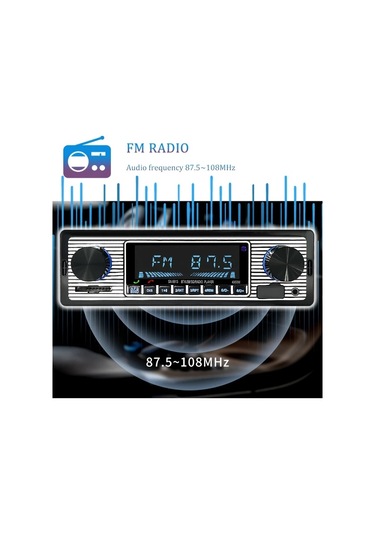 Xuweiwei 1 Adet Hıppcron Tekli Dın Araba Radyosu Yalnızca Radyo Kablosuz Çağrı Fm Usb Sd Aux Uzaktan Kumanda Evrensel Uyumlu 36v