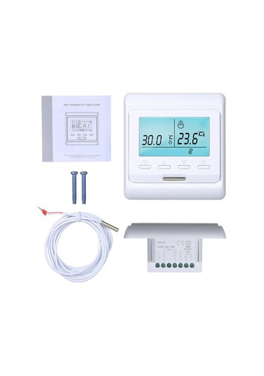 Novahub Wi-fi Programlanabilir Akıllı Termostat Dahili Sensör Lcd Ekranlı Dijital Sıcaklık Kontrol Cihazı App Uzaktan Kumanda