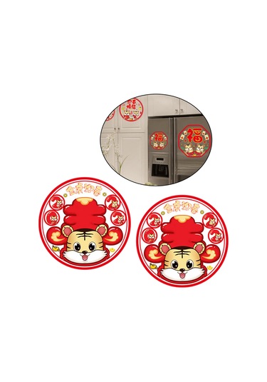 Suntek 2x 30cm Yeni Yıl Bahar Duvar Çıkartmaları Kapı Stil-6